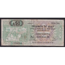 ARGENTINA EC. 017 BONO BILLETE DE EMERGENCIA JUJUY